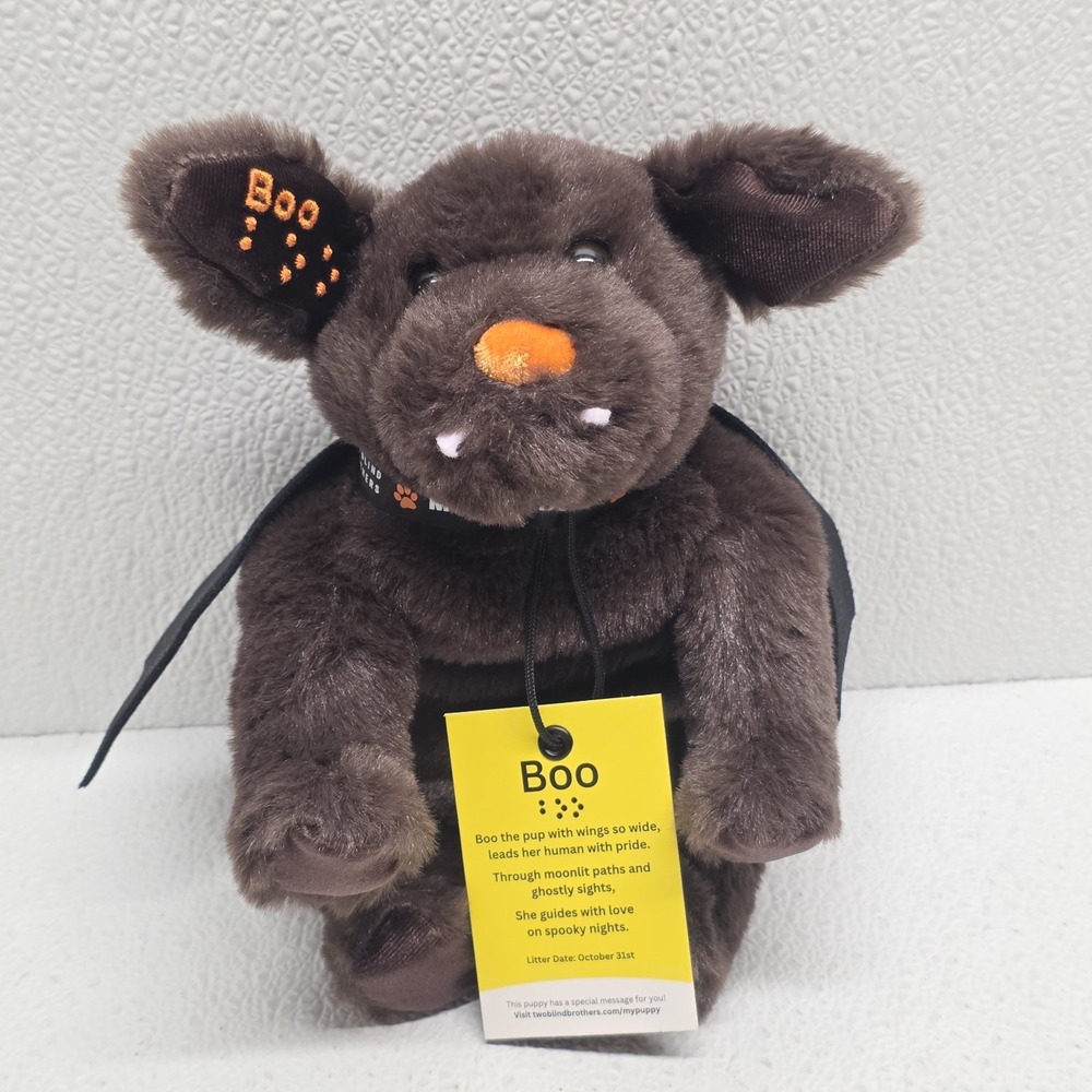 Two Blind Brothers Halloween Boo Dog Plush Stuffed Animal